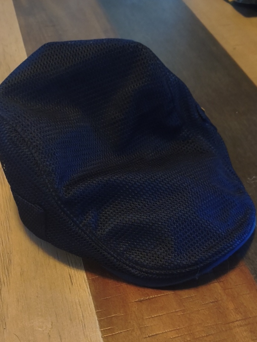 Men's Navy Mesh Flat Golf Cap Hat